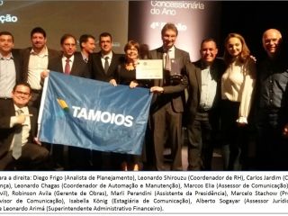 Concessionária Tamoios conquista prêmio Concessionária do Ano na categoria Inovação