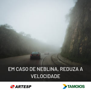 Concessionária Tamoios reforça orientações para presença de neblina ou fumaça na rodovia