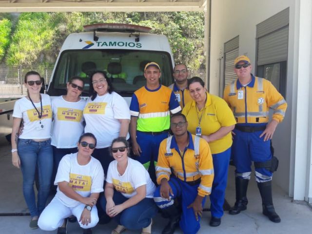 Usuários e moradores da região são vacinados contra a Febre Amarela na Tamoios